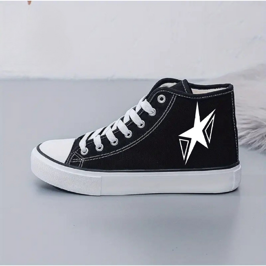 Star Baskılı Unisex Kanvas Ayakkabı