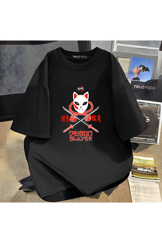 Anime Demon Slayer Baskılı Unisex Oversize T-Shirt