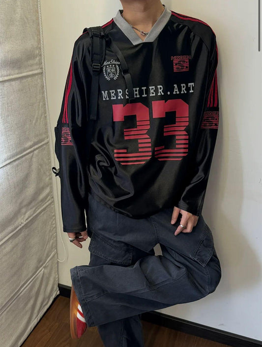 MERSHIER ART SHINY JERSEY Vintage Unisex Oversize Forma T-shirt