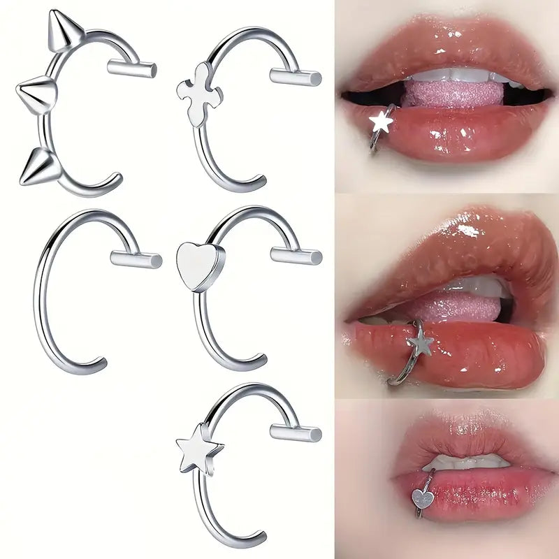 Y2K Dudak Sahte Piercing