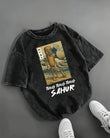 Tung Tung Tung Sahur Baskılı Yıkamalı Vintage Unisex Oversize T-Shirt