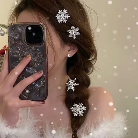 Tekli Kar Tanesi Saç Tokası