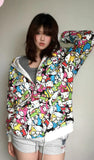 Sanrio Character Oversize Fermuarlı Unisex Kapüşonlu Hırka