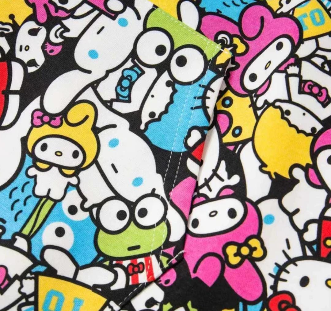 Sanrio Character Oversize Fermuarlı Unisex Kapüşonlu Hırka