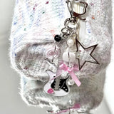 Y2K Kedi Gitarist Ribbon Anahtarlık