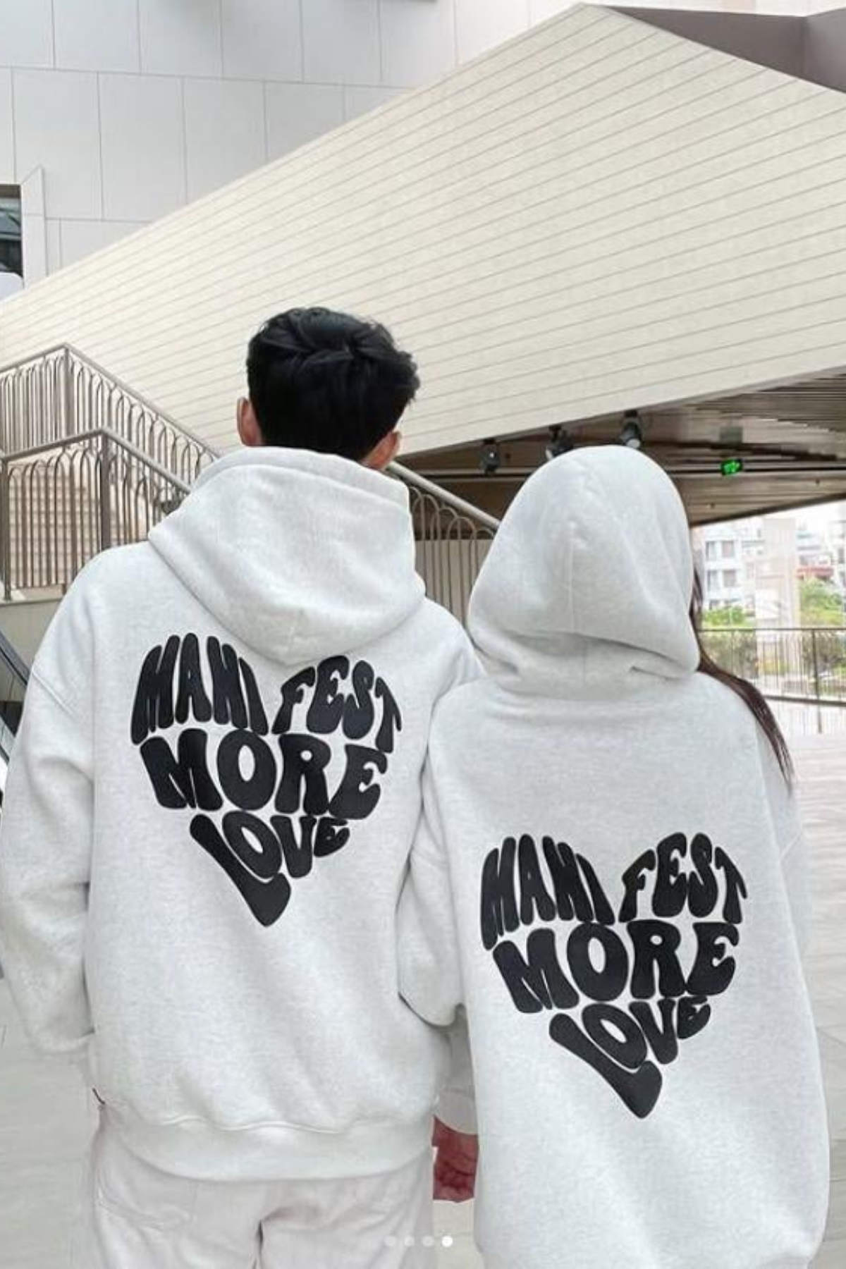 Couple Love Design Kapüşonlu Sweatshirt ( Tekli Satılmaktadır)