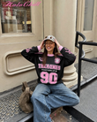 Oversize 90's Theaones Ribbon Baskılı Sweatshirt