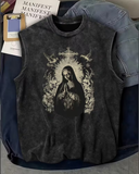 Virgin Mary Unisex Vintage Eskitme Atlet