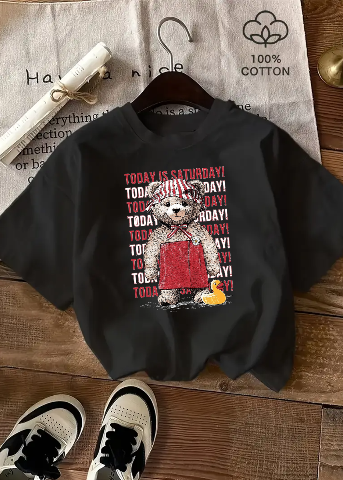 Today is Saturday Baskılı Unisex Oversize T-shirt