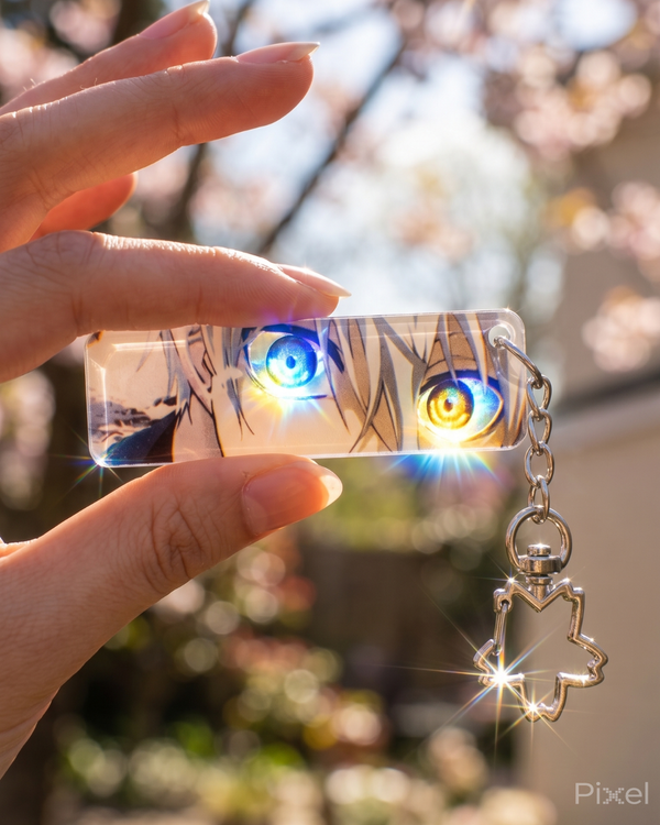 Anime Bluelock Nagi Güneşte Gözleri Parlayan Anahtarlık