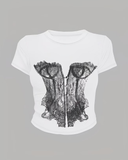 Kemer Boy Retro Gaze Crop Bluz