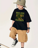 Tung Tung Tung Sahur Baskılı Kids Unisex Oversize T-Shirt