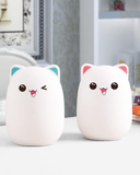 Slikon Renkli Şarj Edilebilir Ayıcık Dokunmatik Gece Lambası