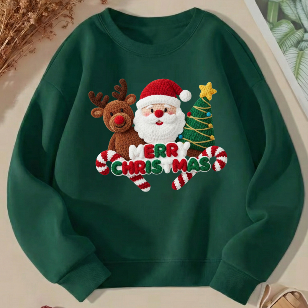 Christmas Design 3 İplik Kalın Young Sweatshirt
