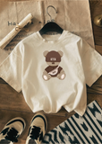 The Cute Bear Baskılı Unisex Oversize T-shirt