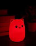 Slikon Renkli Şarj Edilebilir Ayıcık Dokunmatik Gece Lambası