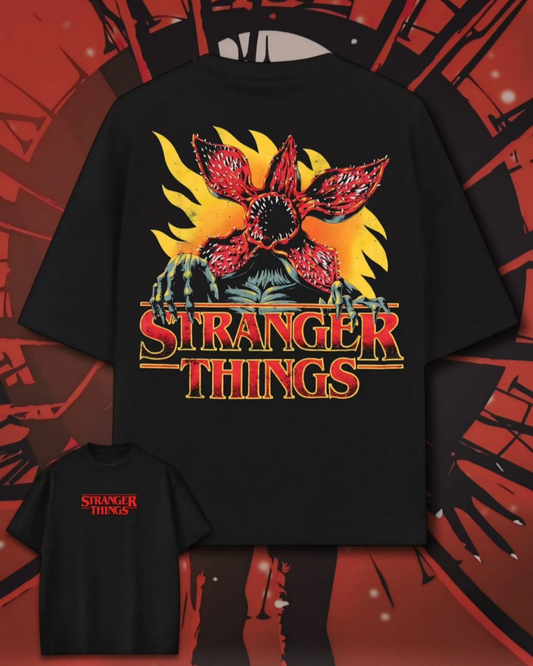 Stranger Things Hellfire Club Baskılı Unisex Oversize T-Shirt