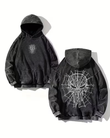 Yıkamalı Spider Man Kapüşonlu Sweatshirt Hoodie