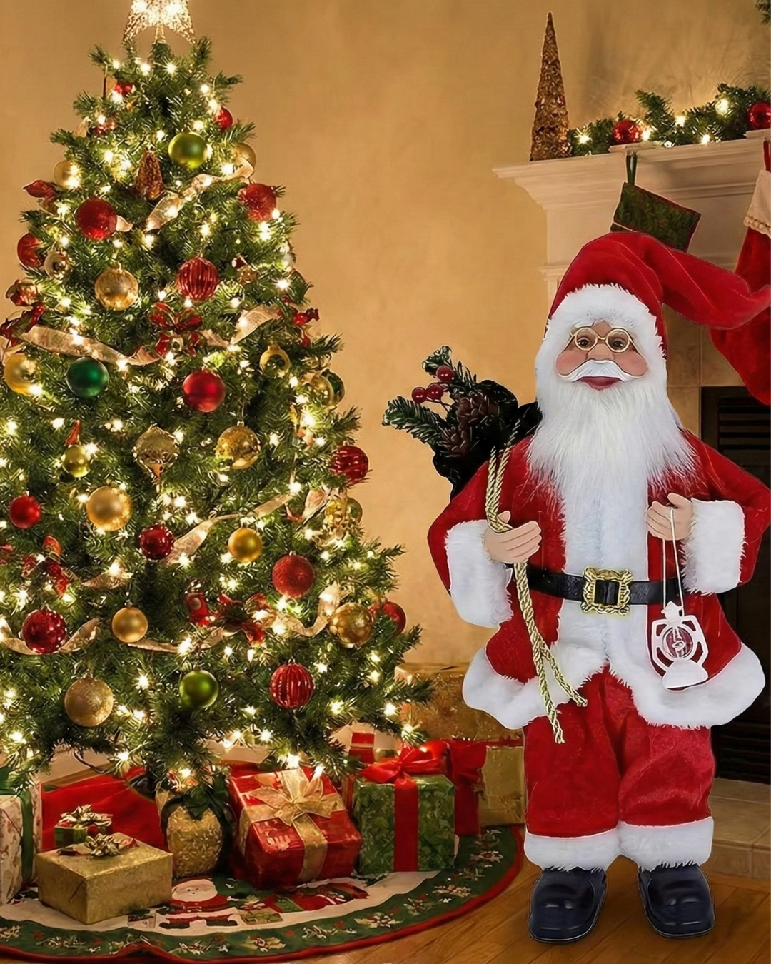 Noel Baba 30-35 cm, Merry Christmas Biblo