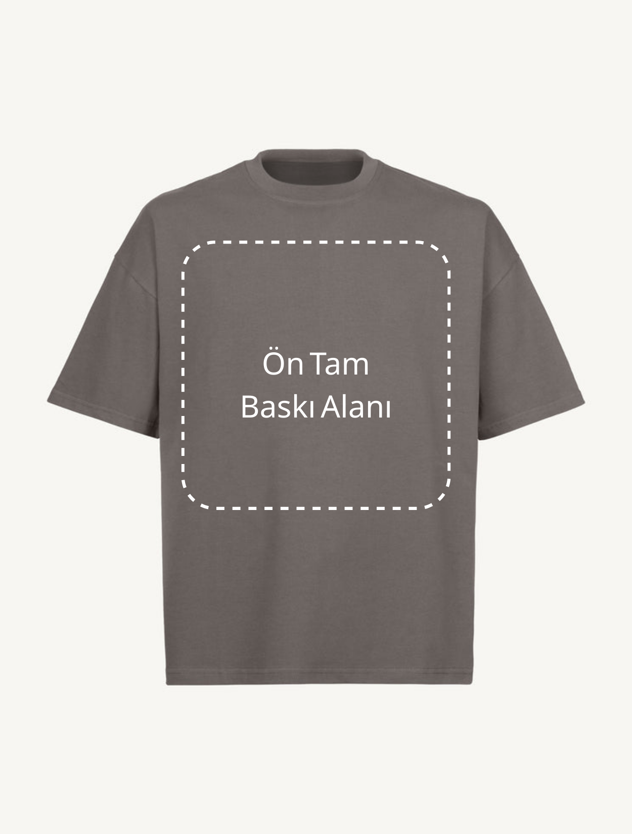 Antrasit Kişiselleştirilebilir Unisex Oversize T-Shirt
