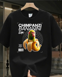Chimpanzini Bananini Baskılı Yıkamalı Vintage Unisex Oversize T-Shirt