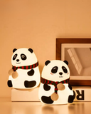 Slikon Renkli Şarj Edilebilir Panda Dokunmatik Gece Lambası