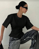 Chic Tasarım Yırtmaç Detaylı Bluz