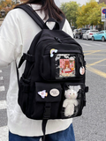 Kawaii Kore Tarzı Aksesuarlı Ve Ayıcıklı Premium Kalite Okul Sırt Çantası