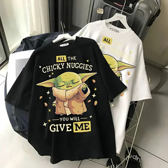 Baby Yoda Sevgililer Günü Detail Oversize T-Shirt