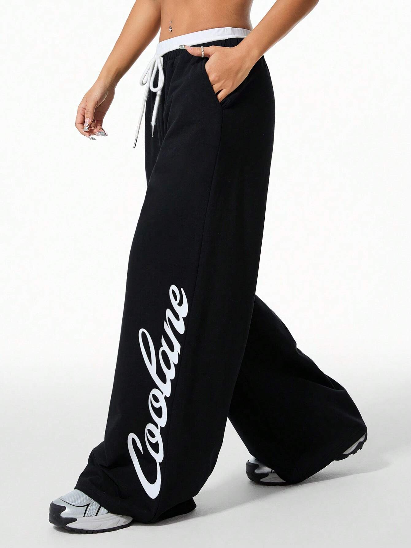 Coolane Oversize Beli İpli Baggy Eşofman Altı