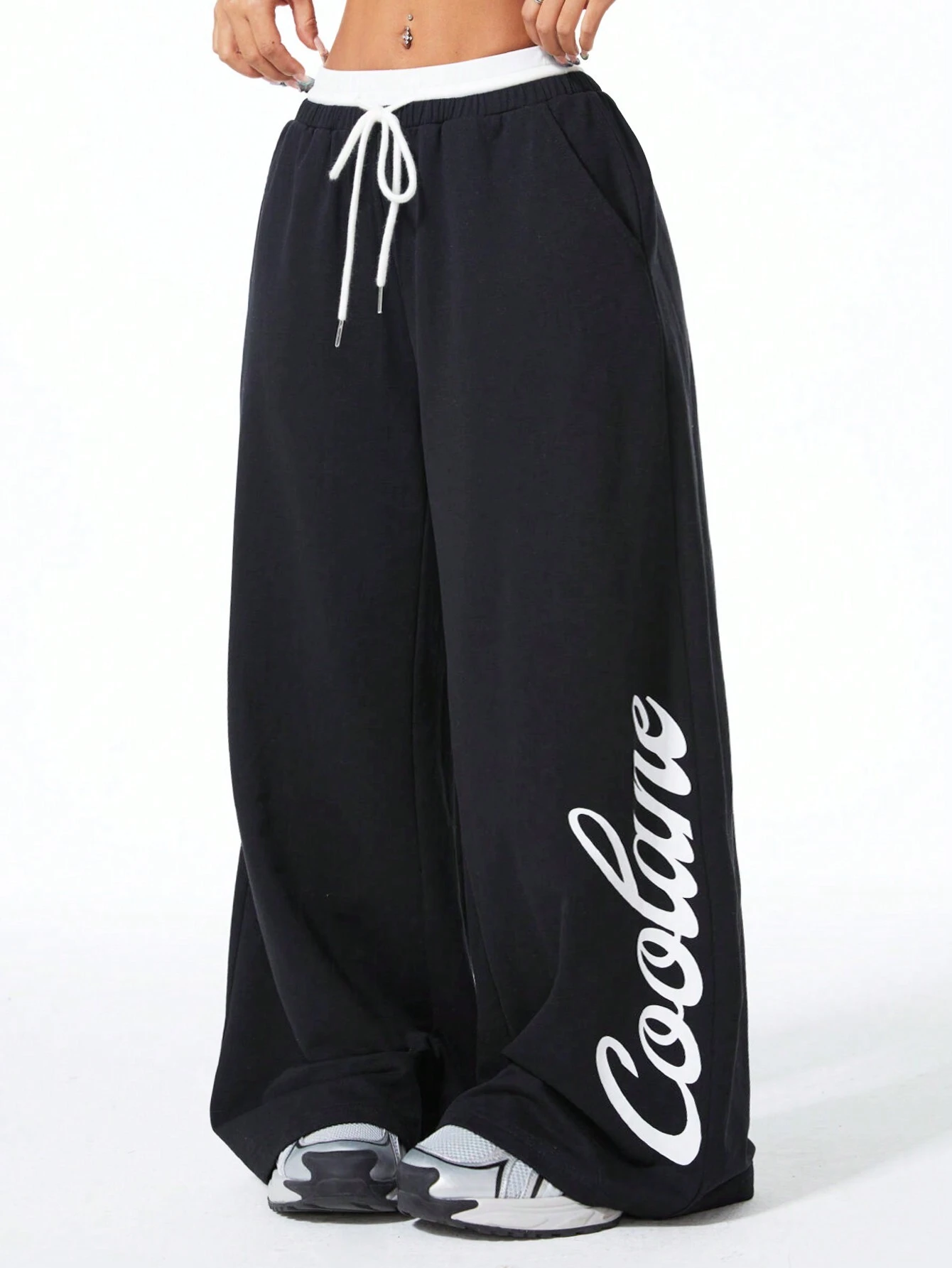 Coolane Oversize Beli İpli Baggy Eşofman Altı