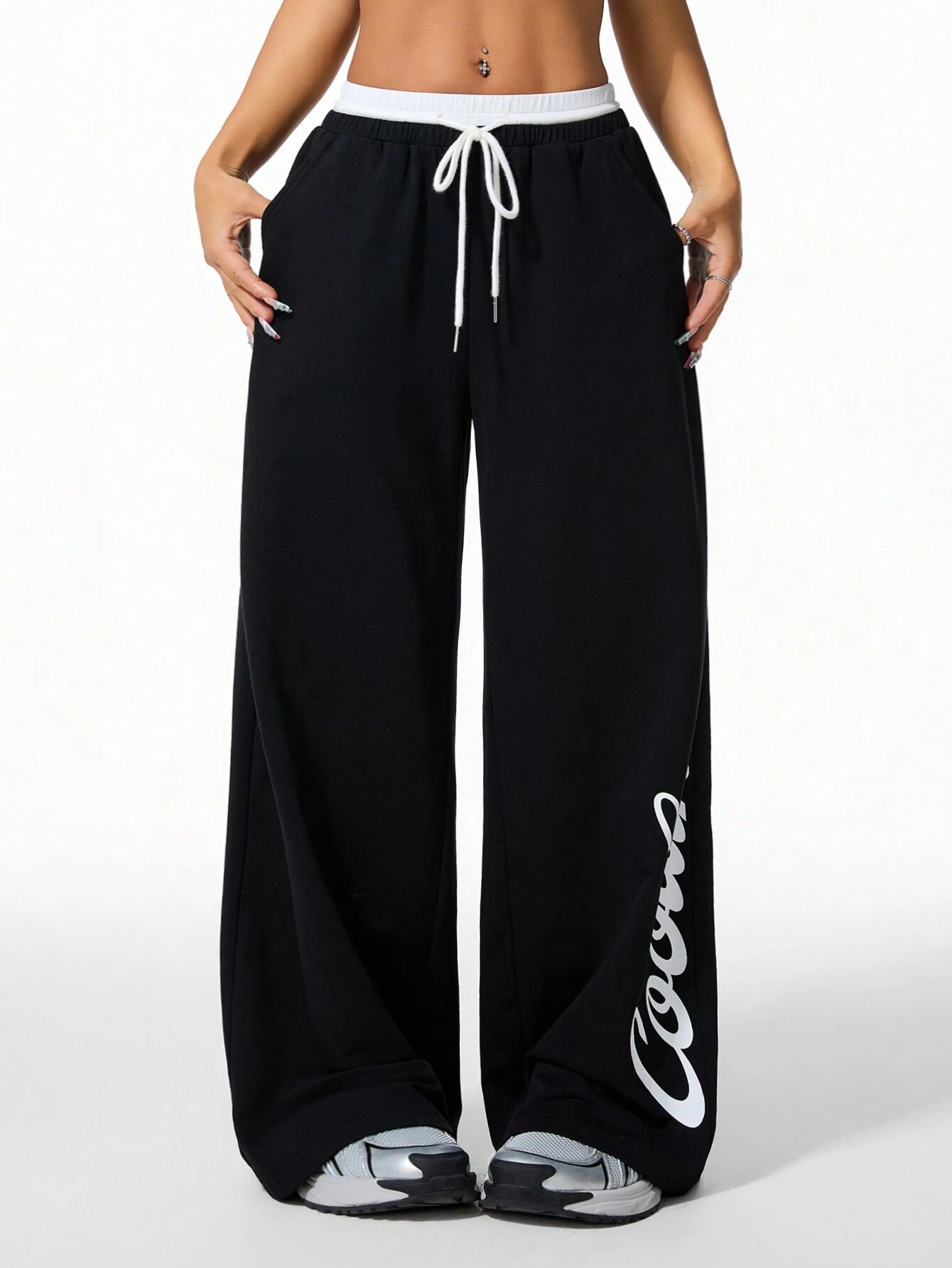 Coolane Oversize Beli İpli Baggy Eşofman Altı