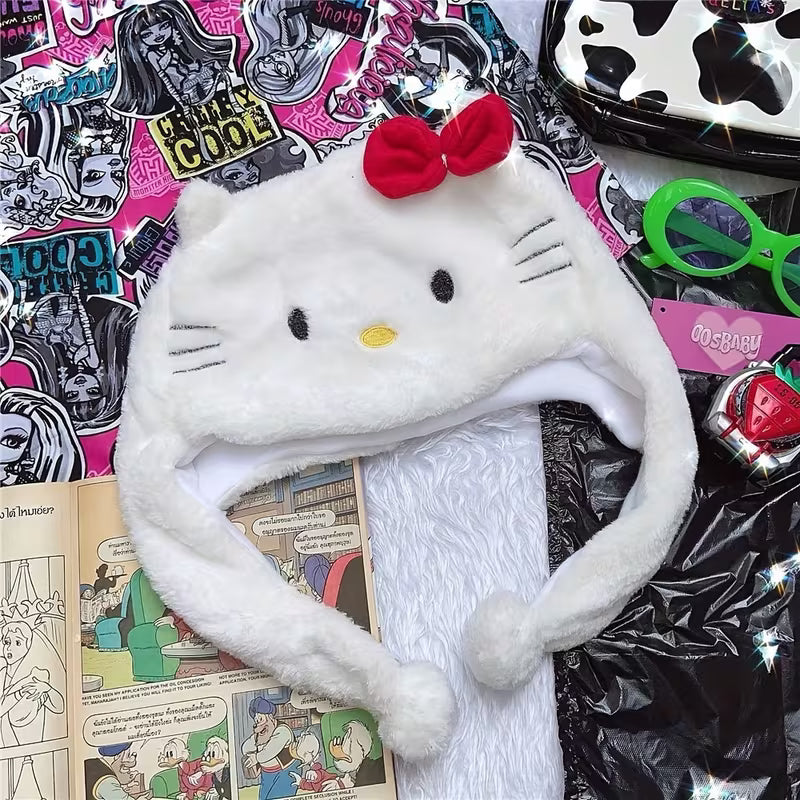 Hello Kitty Nakışlı Peluş Bere