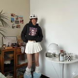 KPop Demon Hunters Detail Baskılı Kapşonlu Sweatshirt