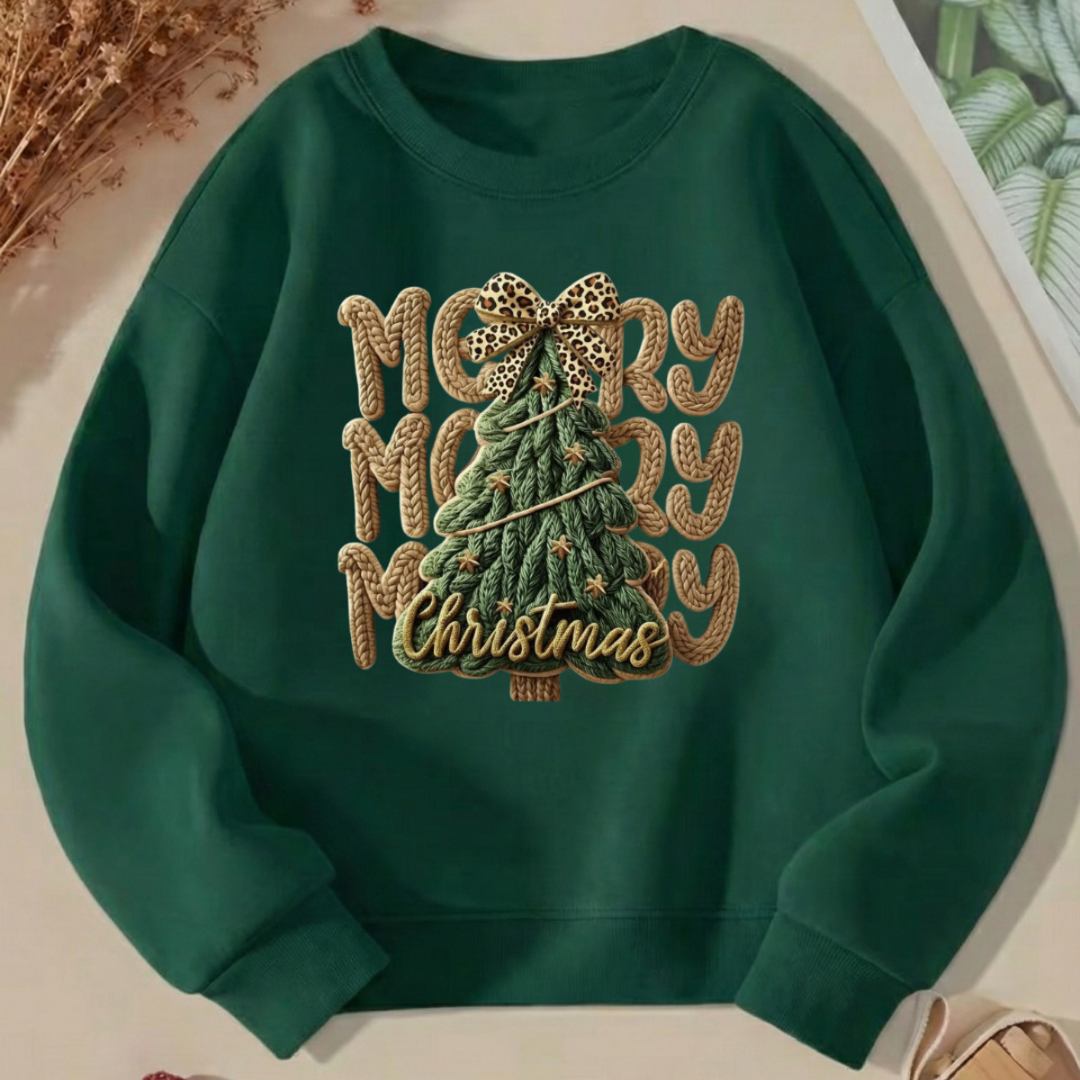 Christmas Design 3 İplik Kalın Young Sweatshirt