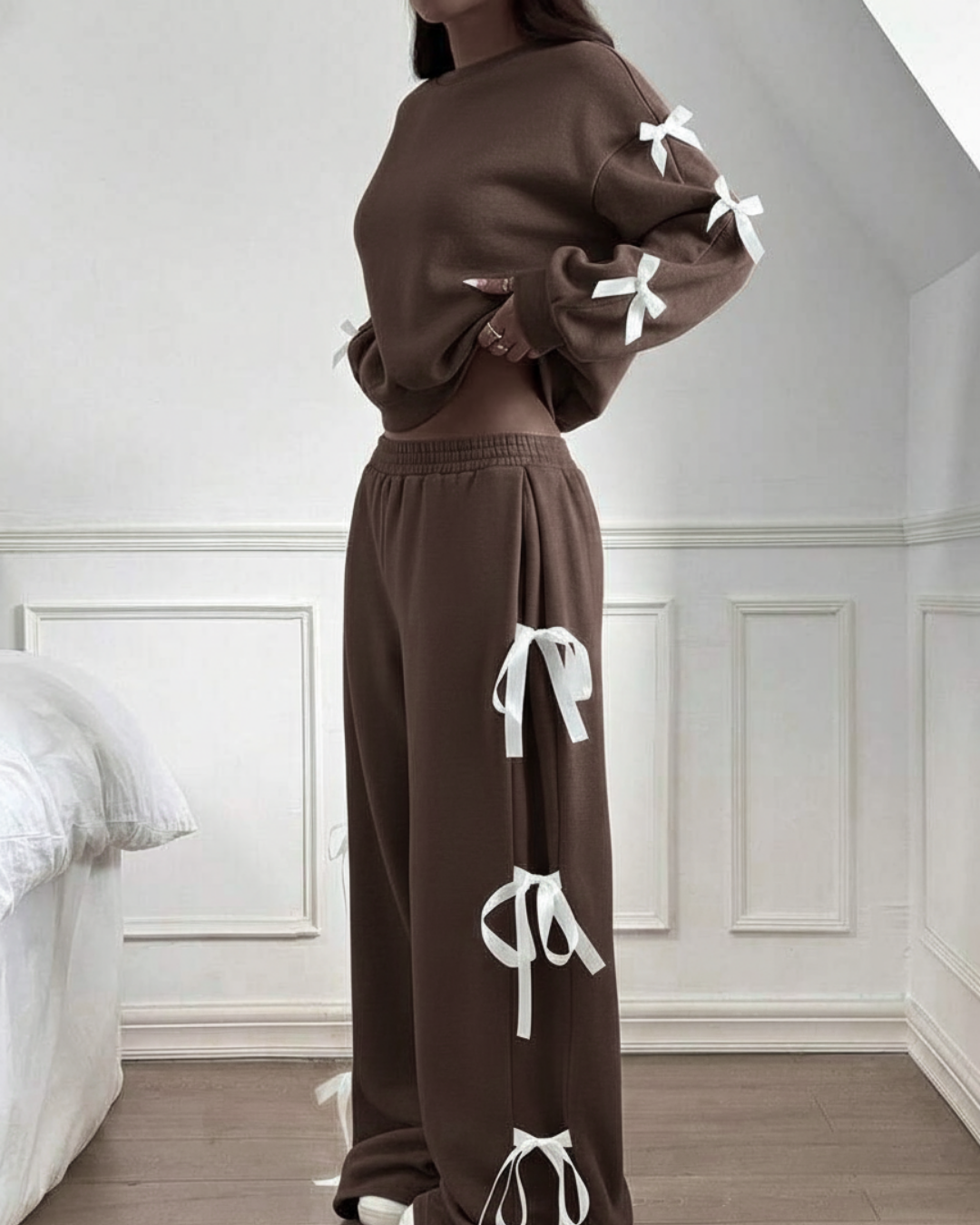 Ribbon Detail Alt Üst Eşofman Takımı