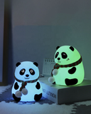 Slikon Renkli Şarj Edilebilir Panda Dokunmatik Gece Lambası
