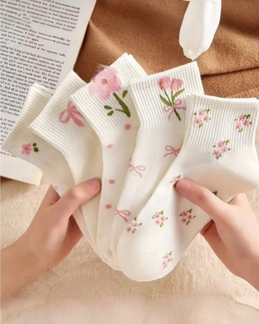 Cute Pinterest Desenli Çorap (5 Çift)