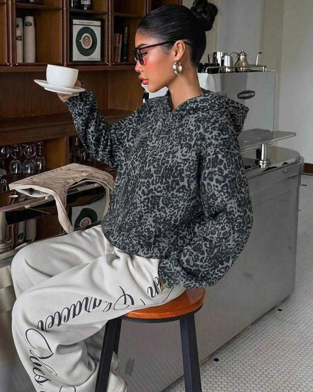 Urban Edge 3 İplik Dijital Baskılı Hoodie Sweatshirt