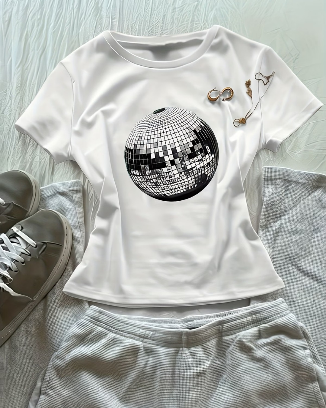 Kemer Boy Disco Ball Crop Bluz