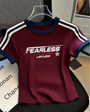 Fearless Baskılı Crop Bluz