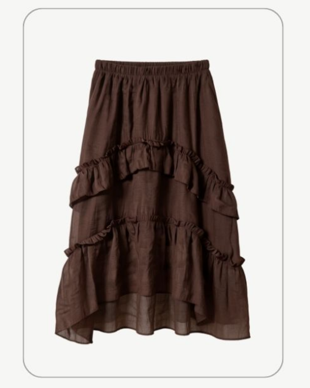 Retro Bohem Harmy Fırfırlı Astarlı Etek