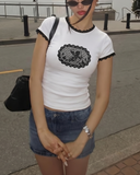 Angel Lace Baby Beyaz Bluz Crop