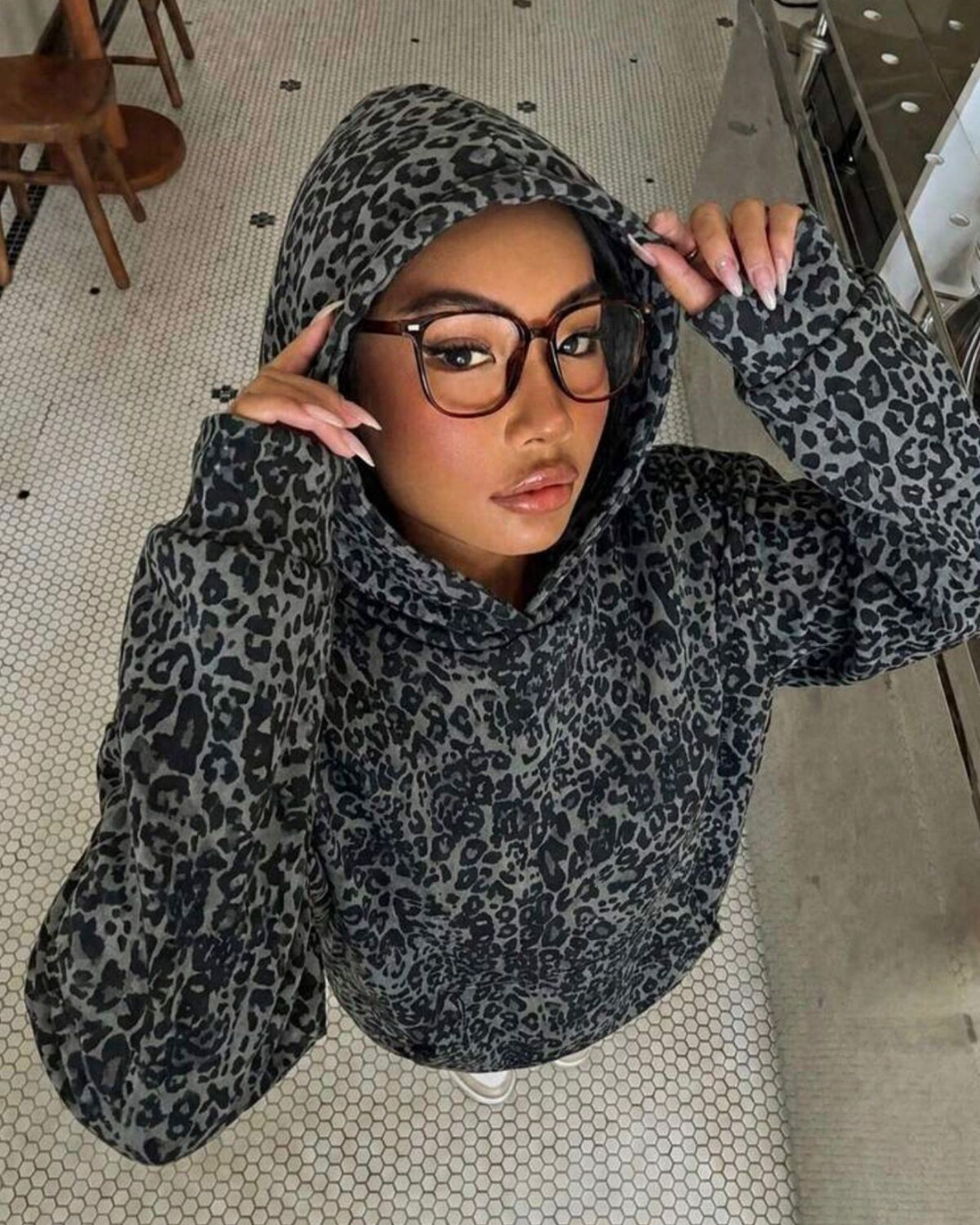 Urban Edge 3 İplik Dijital Baskılı Hoodie Sweatshirt