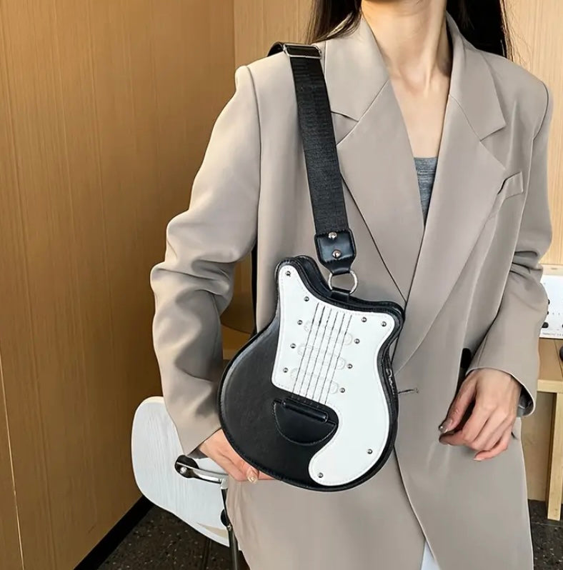 Gitar Y2K Tarzı Küçük Omuz Çantası