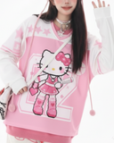 Hello Kitty Design Y2K Uzun Kollu Jersey Forma