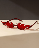 Alevli Y2K Renkli Gözlük