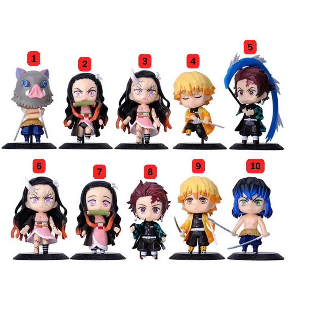 Demon Slayer 10 lu Figür 9,5 cm