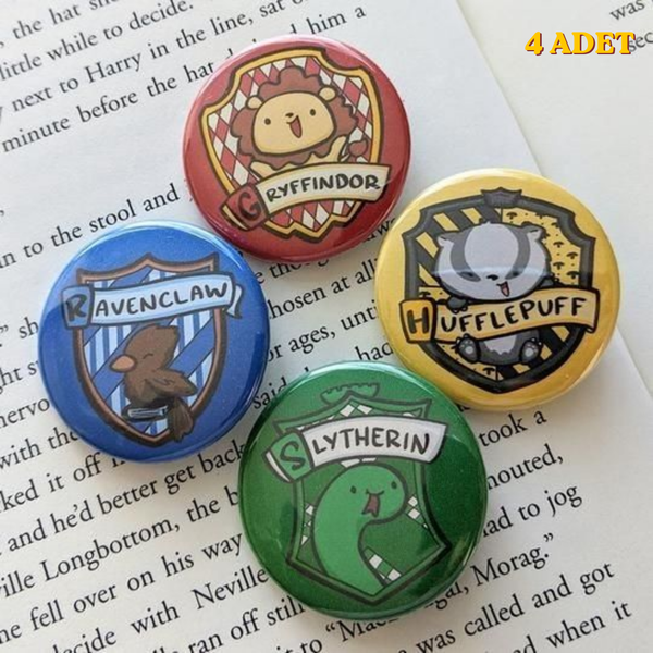 Hogwarts Tasarım Rozet 70 mm PVC Kaplı Çanta Ceket Yaka Aksesuarı