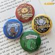 Hogwarts Tasarım Rozet 70 mm PVC Kaplı Çanta Ceket Yaka Aksesuarı